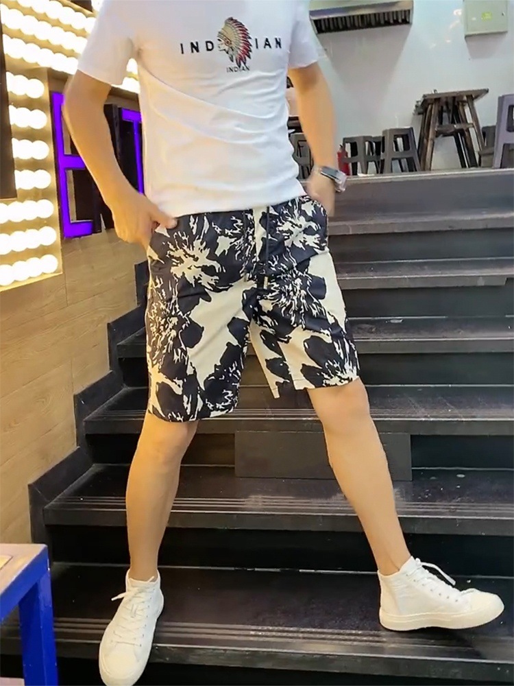 Men's Clothing Men's Trendy Casual Straight Leg Five Point Ice Silk Shorts Quick Drying Fashionable Versatile Beach Pants Summer_viptrois.com