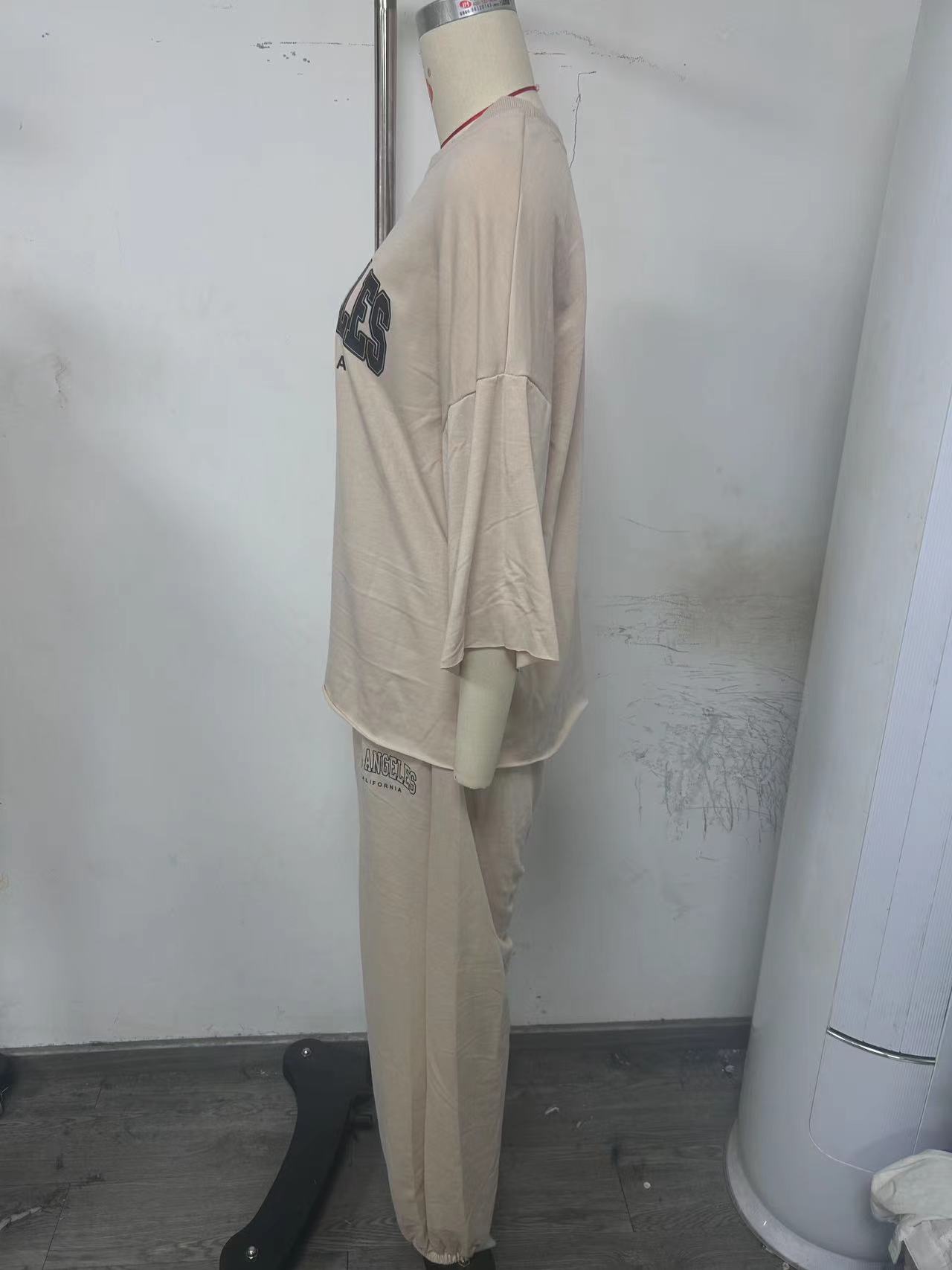 Completo pantalone donna casual maglia a maniche corte e pantaloni_voghion.com