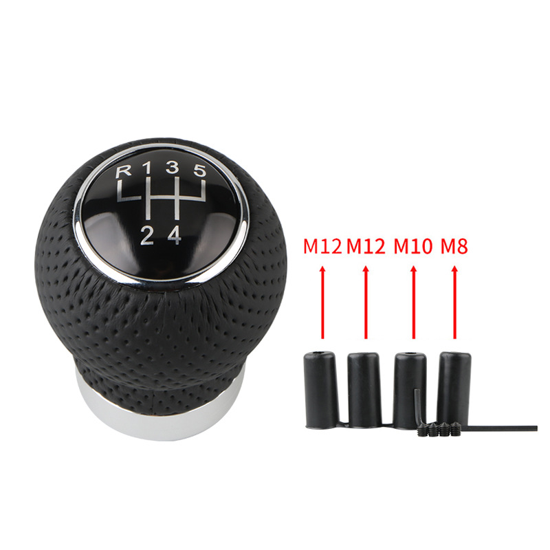 Modificación del coche con cabeza de cambio de marchas cuero colgando cabeza de cambio palanca de cambio Manual 5 engranaje mano onda redonda cabeza de cambio