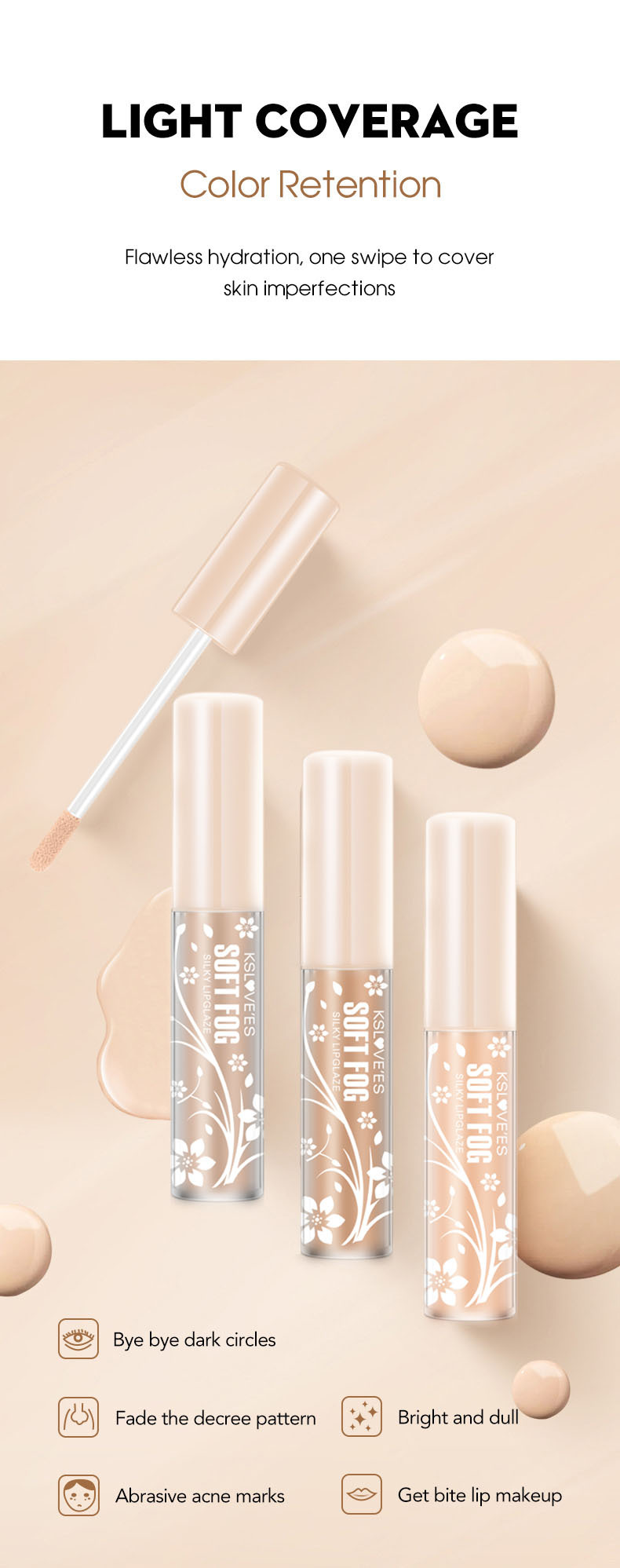 Silky Contouring Concealer Liquid Foundation For Face Repair_voghion.com