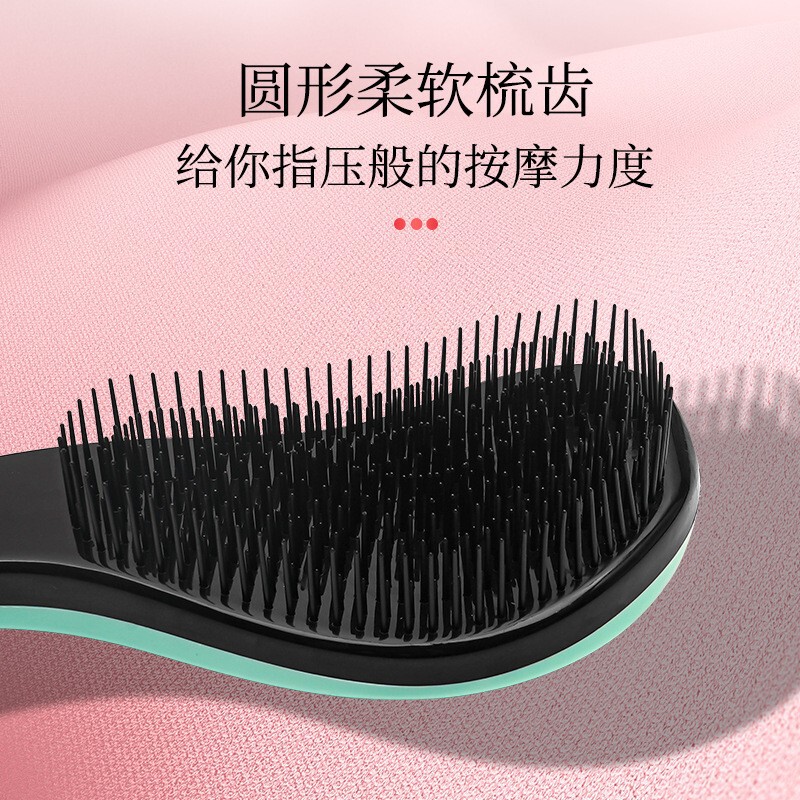 理髪マッサージコーム、ヘアスムージングコーム、ポータブルTTコーム、マッサージコーム、家庭用帯電防止結び目コーム、卸売ふわふわコーム|undefined