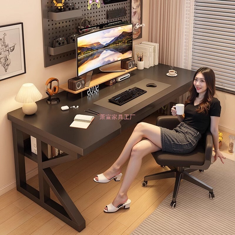 Computer Desk Desktop E-Sports Table and Chair Set Bedroom Home Office Learning Writing Desk Desk Simple Workbench