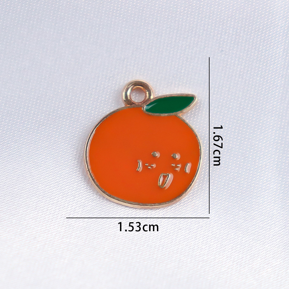 Colgante de frutas de aleación con gota de aceite, DIY pulseras y pendientes