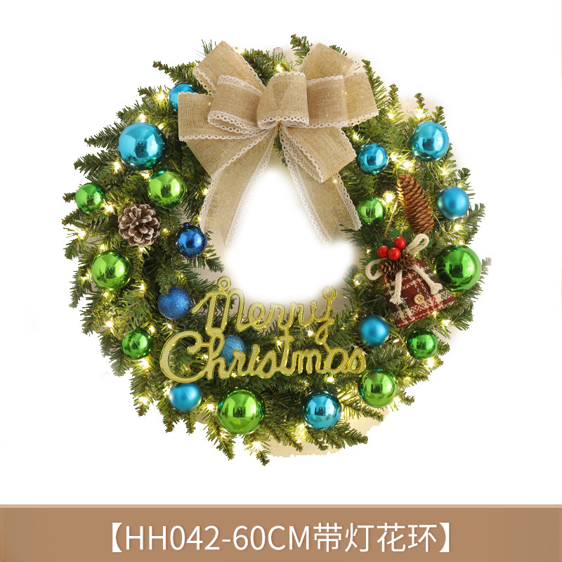 Guirnalda de Navidad adornos de árbol de Navidad guirnalda fiesta atmósfera pared colgante decoración escena diseño puerta colgante Decoración