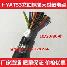 HYAT53室外充油潮鎧裝大對數通信電纜無氧銅電話線10對20對30對