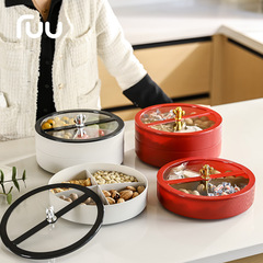 Fruit Plate Home Living Room Coffee Table Fruit Plate Candy Box Nuts Box New Year Festive Wedding Melon Seeds Snack Storage Box