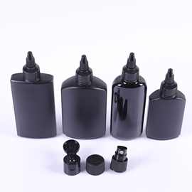 厂家批发扁瓶60mlPE化妆水瓶UV胶水瓶翻盖瓶尖嘴胶水瓶墨水瓶