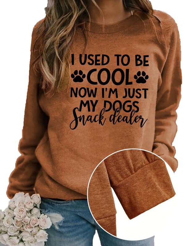 Women's Fun Dog Owner Sweatshirt - "I Used to Be Cool, Now I'M My Dog's Snack Dealer"