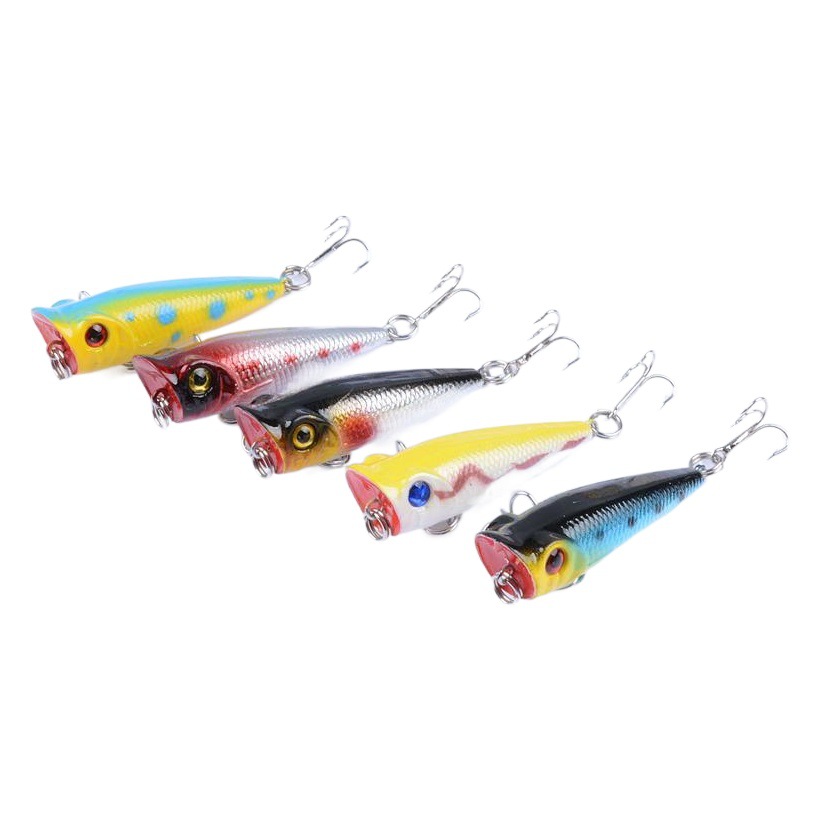 Luya cebo al aire libre artes de pesca cebo de pesca 5cm/4,9G Comercio exterior estrangulador agua onda superficial mentira plástico duro cebo