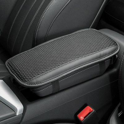 Car universal armrest box set height pad armrest box pad arm pad central hand pad hand pad (Armrest box pad) - black
