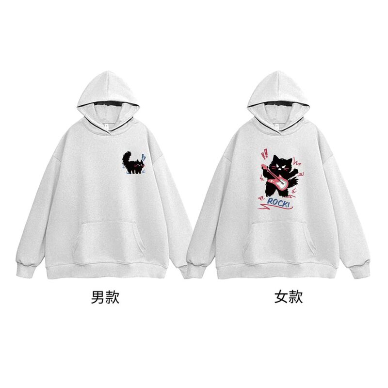 秋冬oversize加绒连帽卫衣男女上衣特别情侣装潮牌班服保暖打底衫|undefined