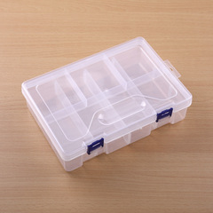 New double-layer 8-compartment detachable transparent plastic storage accessories jewelry packaging storage hardware tool parts box