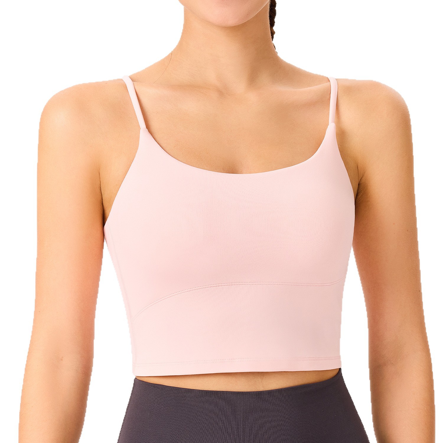 Nylon 66 a prueba de choques acondicionamiento físico ropa interior deportiva mujer Lakami espalda de alta resistencia sostén de yoga cinturón colgante