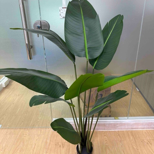 Planta Artificial en Maceta 1.2 m de Plástico y Tela para Decoración de Interiores