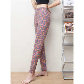 中老年人秋裤抗寒加绒弹力大码保暖裤妈妈打底裤高腰印花裤德绒