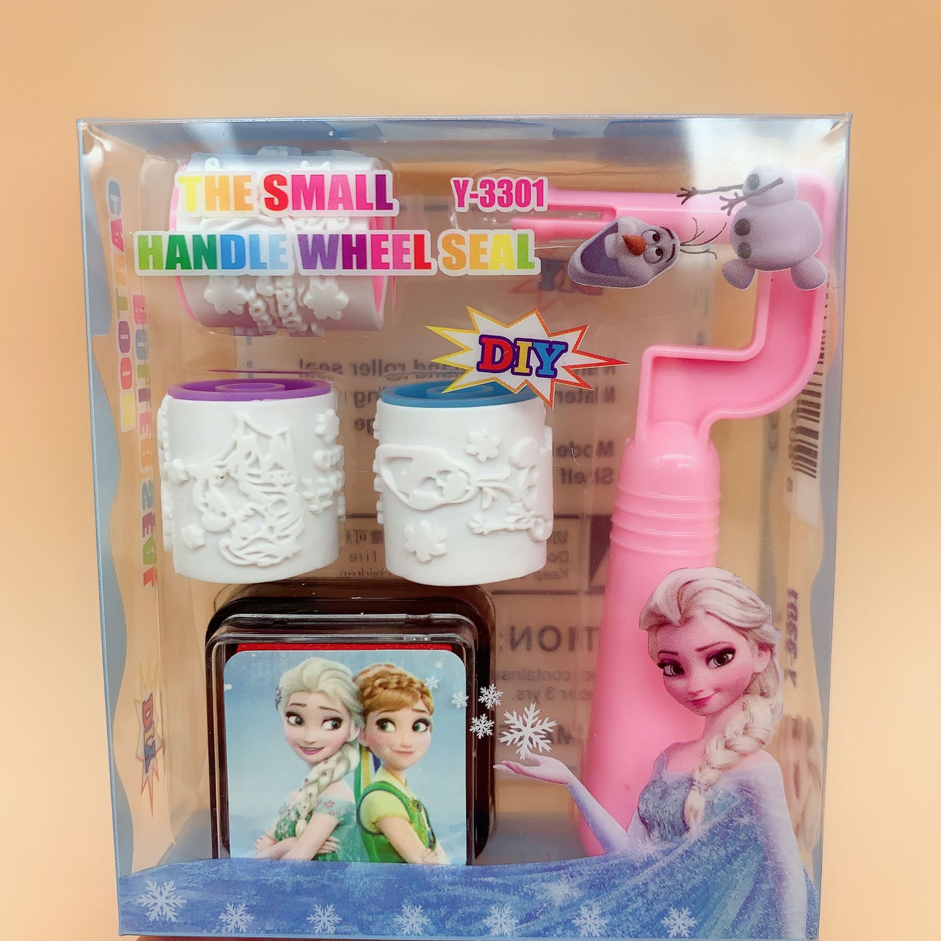 Manufacturer wholesale cartoon ice and snow roller seal roller handle children primary school students learning prizes toys gifts