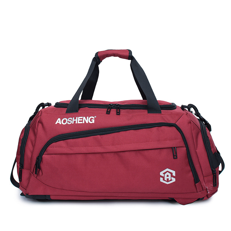 Bolsa de entrenamiento de baloncesto masculino simple de gran capacidad bolsa deportiva separación seca y húmeda bolsa de viaje