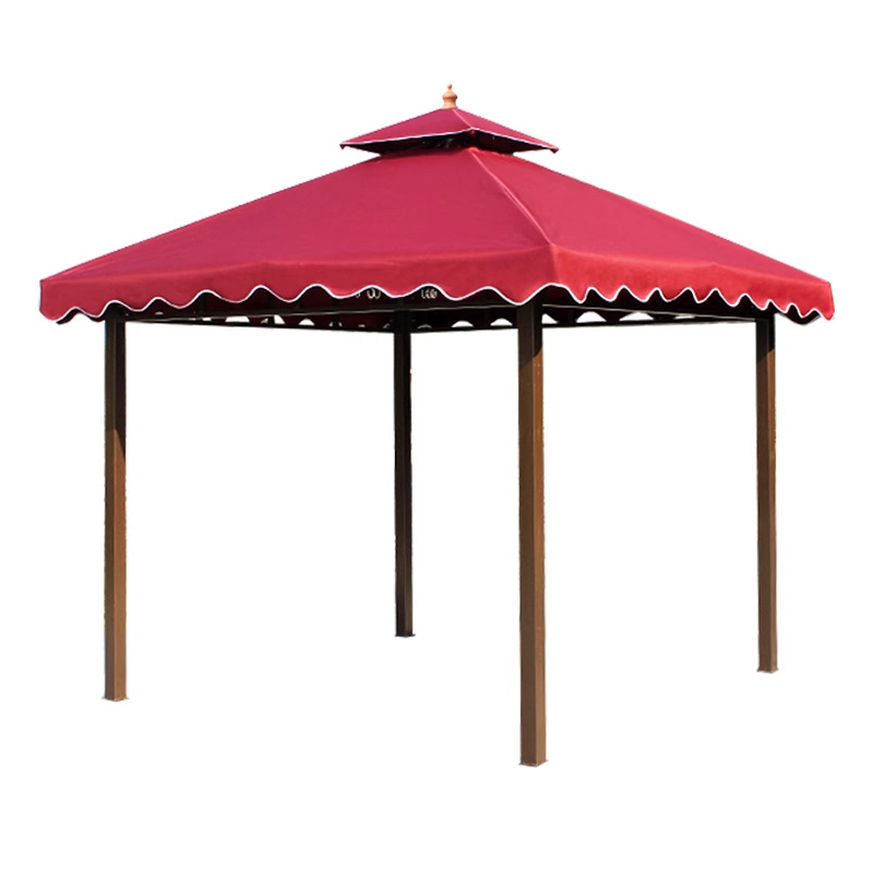 Pabellón al aire libre, techo galvanizado, pabellón de cuatro pilares, patio, jardín, techo, toldo de ocio, gran dosel de lluvia