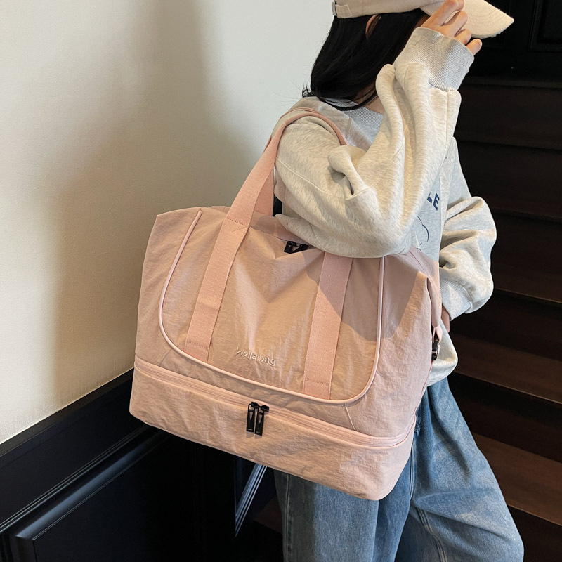 Korean Version of the New Simple Casual Portable Travel Bag Short-Distance Business Trip Storage Luggage Bag Independent Shoe Compartment Fitness Bag