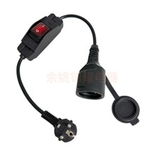 欧规IP65防水开关延长线30816A250V欧式公母插电源线连接器
