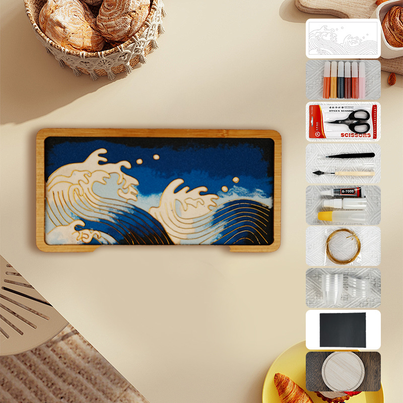 Materiales tradicionales hechos a mano Jintao Landiy pintura de esmalte novatos tazas esteras estudiantes activos cultura cultural inmaterial