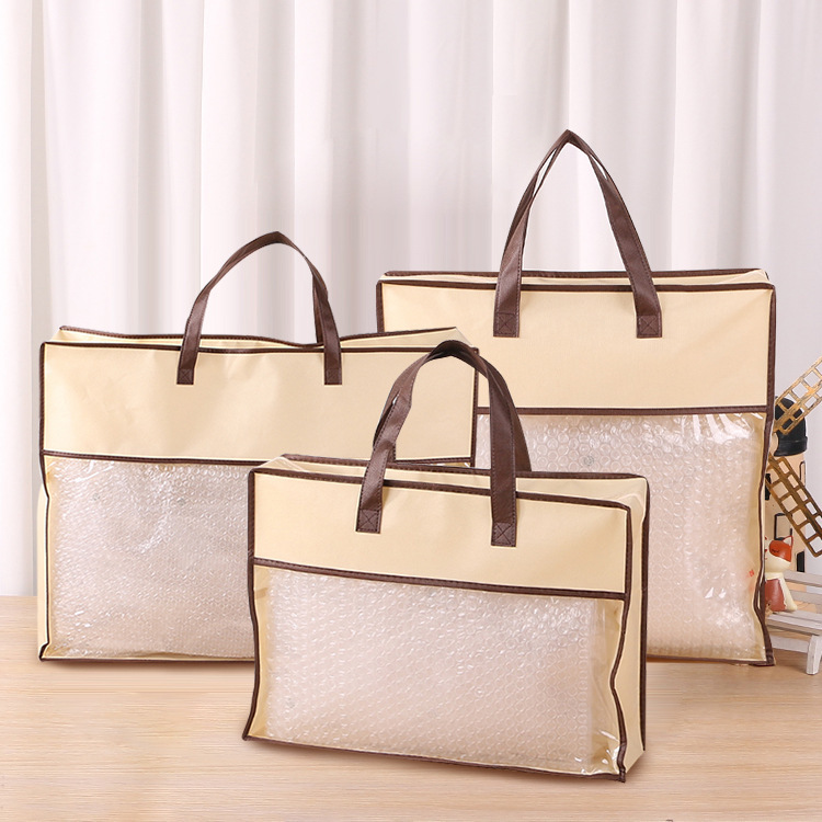 Non-Woven Bag Home Textile Zipper Handbag Transparent Four-Piece Set Quilt Quilt Packaging Storage Dust Bag in Stock Non-Woven Bag Home Textile Zipper Handbag Transparent Four-Piece Set Quilt Quilt Packaging Storage Dust Bag in Stock