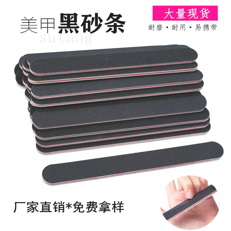Фабрика прямой красный сердечник черный пилка для ногтей двухсторонняя толстая и тонкая пилка Шлифовальные полосы Ева песок полосы большое количество в наличии