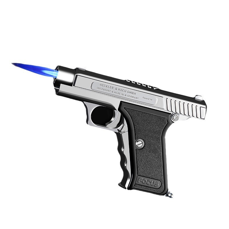 Encendedor de gas a prueba de viento con llama azul