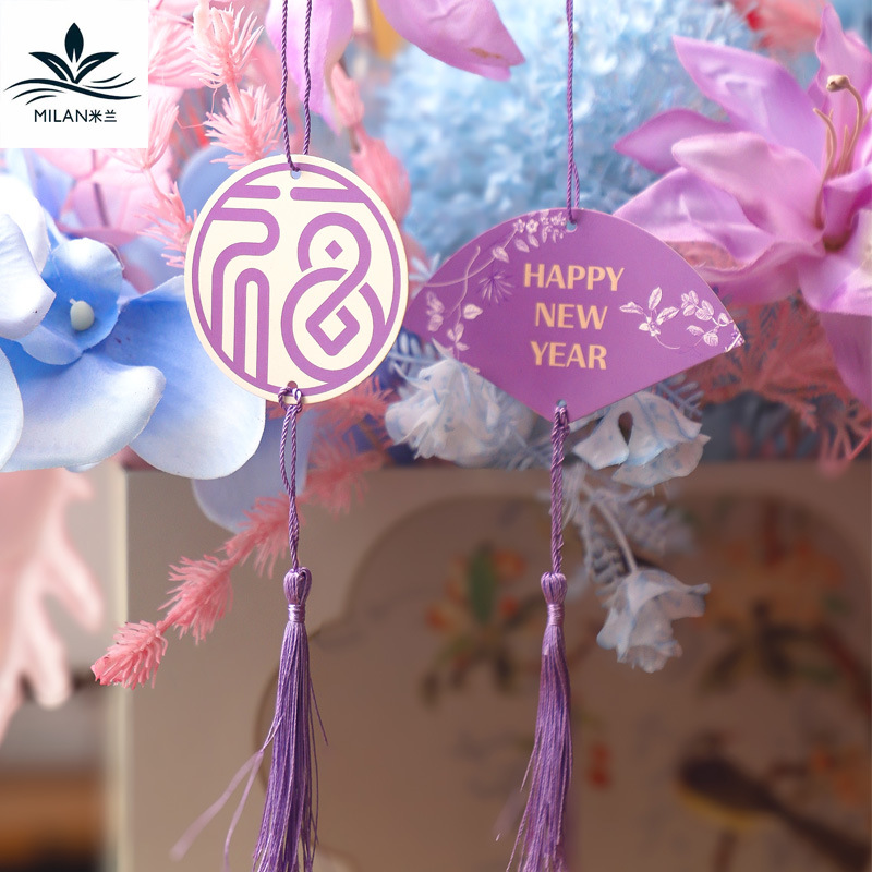 2026 Año del Caballo Tarjeta de felicitación de Año Nuevo Tarjeta de felicitación Tarjeta de felicitación de Año Nuevo Tarjeta de felicitación de bonsai verde Tarjeta de felicitación