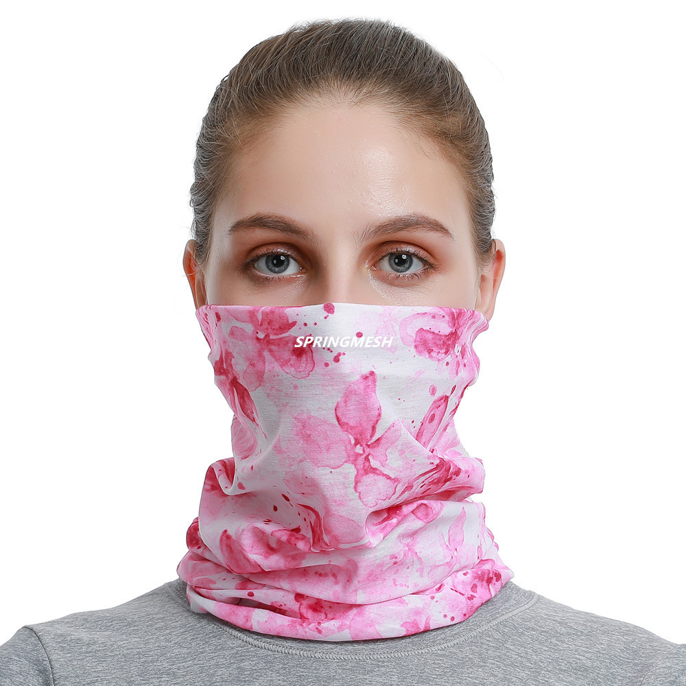 New women's outdoor sun protection face mask, breathable summer neck gaiter with ear loops, sunshade neck cover, cycling headscarf