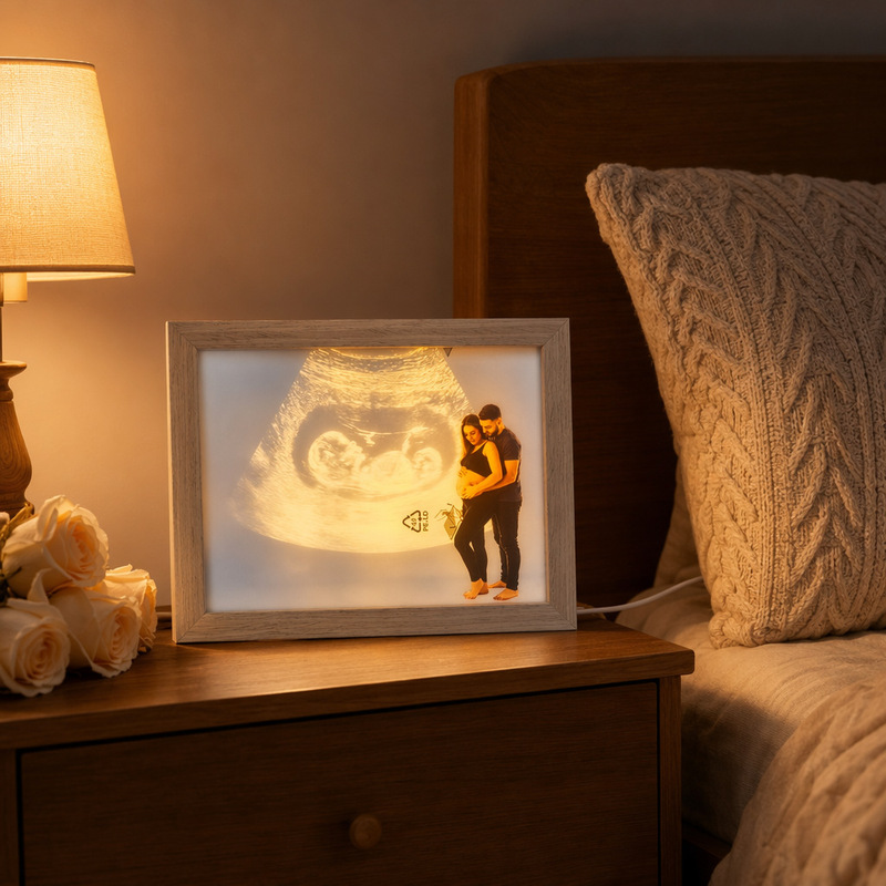 Baby four-dimensional photo light painting frame, ultrasound image print, pregnancy and newborn baby birth gift commemorative display Baby four-dimensional photo light painting frame, ultrasound image print, pregnancy and newborn baby birth gift commemorative display