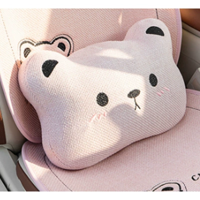 Seat cushion, seat cover — New Linen Donut - pink-1-waistrest-general