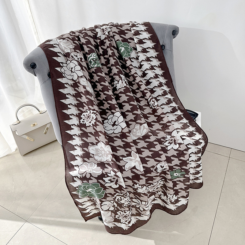 Bufandas de algodón y lino para mujeres primavera y otoño nueva literatura coreana bufandas de seda versátiles bufandas de tela delgada bufandas de playa de protección solar