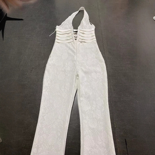 2025 Cross-border Hot New Women’s Wear: European and American Style Sexy Lace Pants, Deep-V Neckline Strappy Tie-Up Halter Jumpsuit