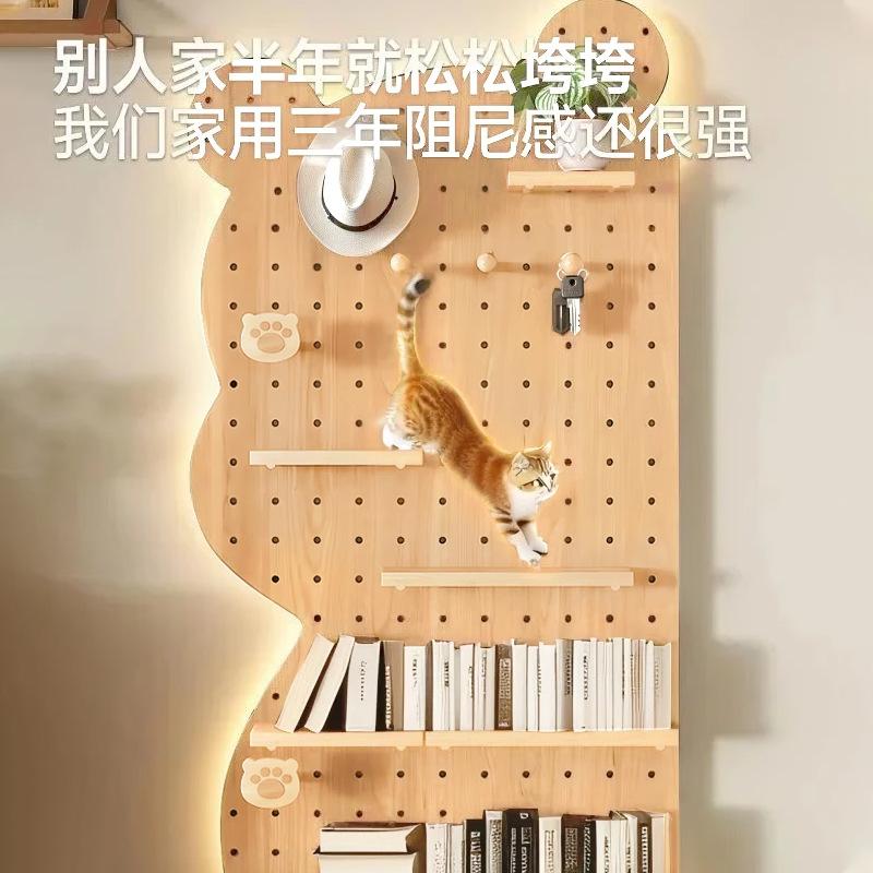 Tablero de agujero de ballena, entrada de madera maciza, entrada, pantalla de almacenamiento, decoración de pared, estante de pared de sala de estar