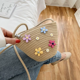 收纳篮/筐;植物工艺品;女士单肩包