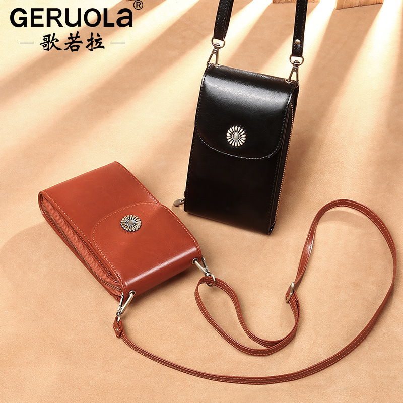 2025 nuevo bolso para teléfono móvil para mujer, bolso pequeño de mensajero de verano, hombro de cuero para teléfono móvil, mini bolso vertical para teléfono móvil para mujer