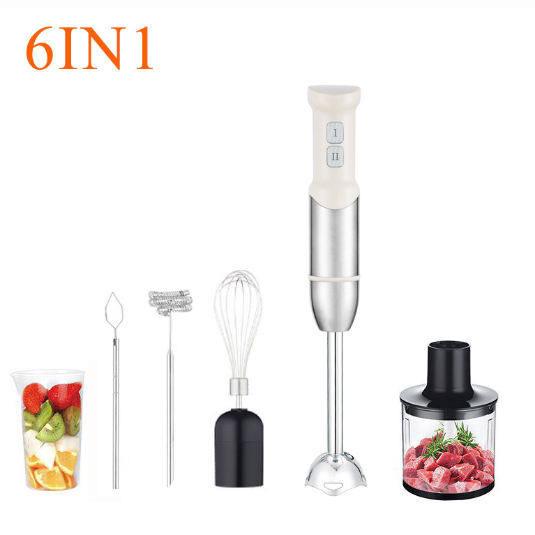 6 - en - 1 batidor eléctrico para bebés, máquina de alimentos suplementarios, varita de cocina de mano, máquina de puré de ajo, máquina de burbujas, batidor de leche, batidor de huevos