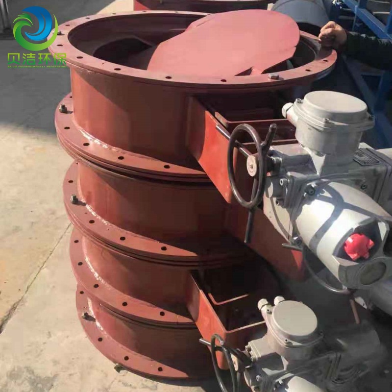 厂家供应烟道脱硫挡板门圆风门电动圆风门不锈钢钢材质耐高温