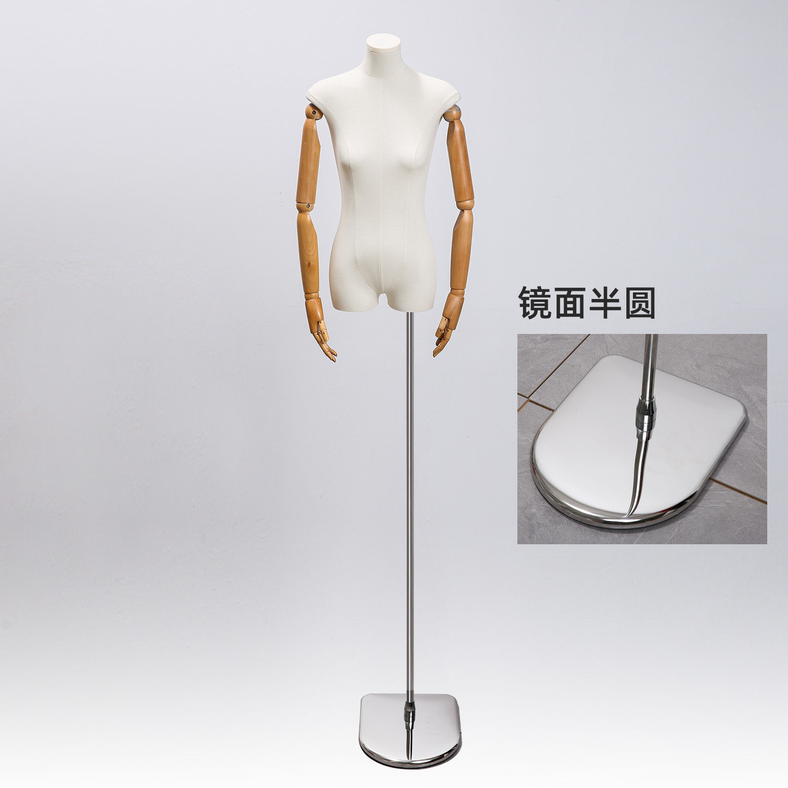 Tienda de ropa de estilo coreano cuerpo plano de alto nivel de mujer mitad de ventana de ropa de mujer muñeca plataforma de exhibición de cuerpo grueso nuevo pecho pequeño