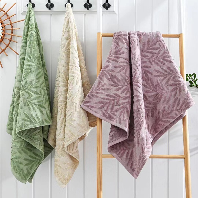 Concave-convex embossed cut velvet jacquard bath towel foreign trade cross-border cotton square towel towel bath towel set bath towel