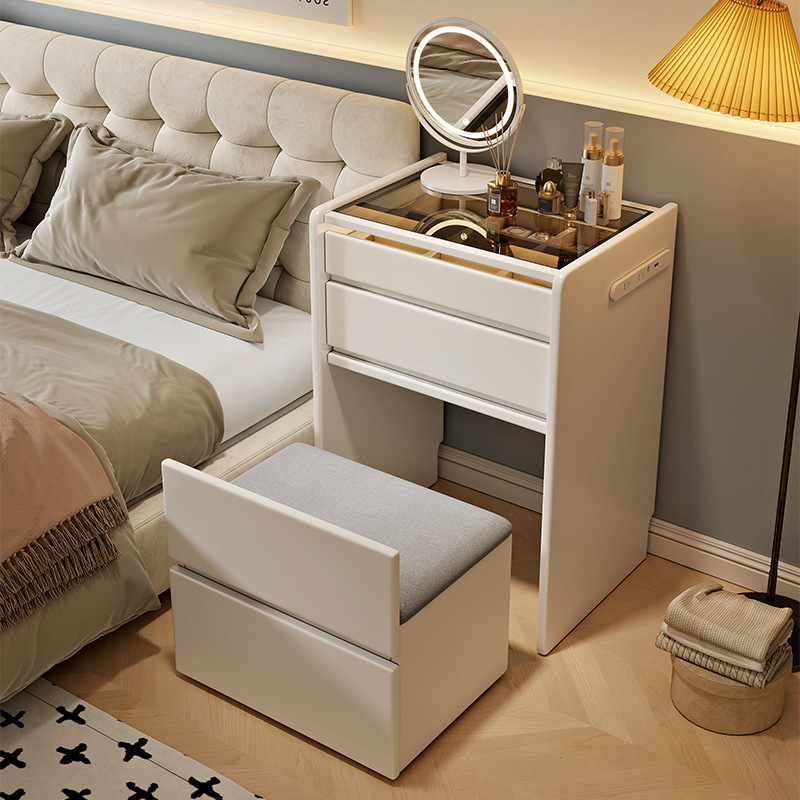 New Dressing Table Small Apartment Cream Style Dressing Table Bedroom Modern Simple Mini Bedside Storage Cabinet Integrated New Dressing Table Small Apartment Cream Style Dressing Table Bedroom Modern Simple Mini Bedside Storage Cabinet Integrated