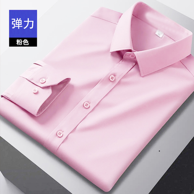 弾力性のシャツの男性の長袖の新型のビジネスの職業は正装してシワに抵抗します。