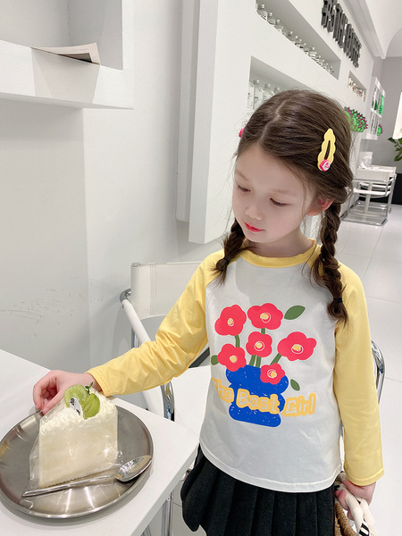 Autumn children's cotton base body-friendly T-shirt