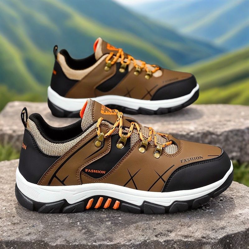 Zapatos de hombre 2025 verano nuevos zapatos de herramientas de todo fósforo para hombre zapatos de senderismo antideslizantes negros zapatos de trabajo juvenil retro