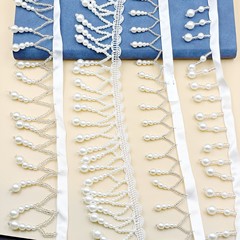 人気の手作り釘珠流蘇レースひょうたん真珠リボンコードdiy漢服スカートアクセサリー