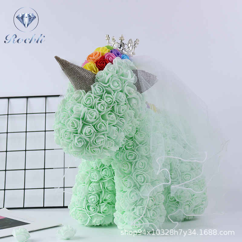 Corona, velo de cabeza, unicornio, flor inmortal, chica, amante, cumpleaños de Navidad, esposa.