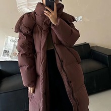 2024鸭知新款羽绒服拉德过膝被子女装加厚外套保暖新年战袍