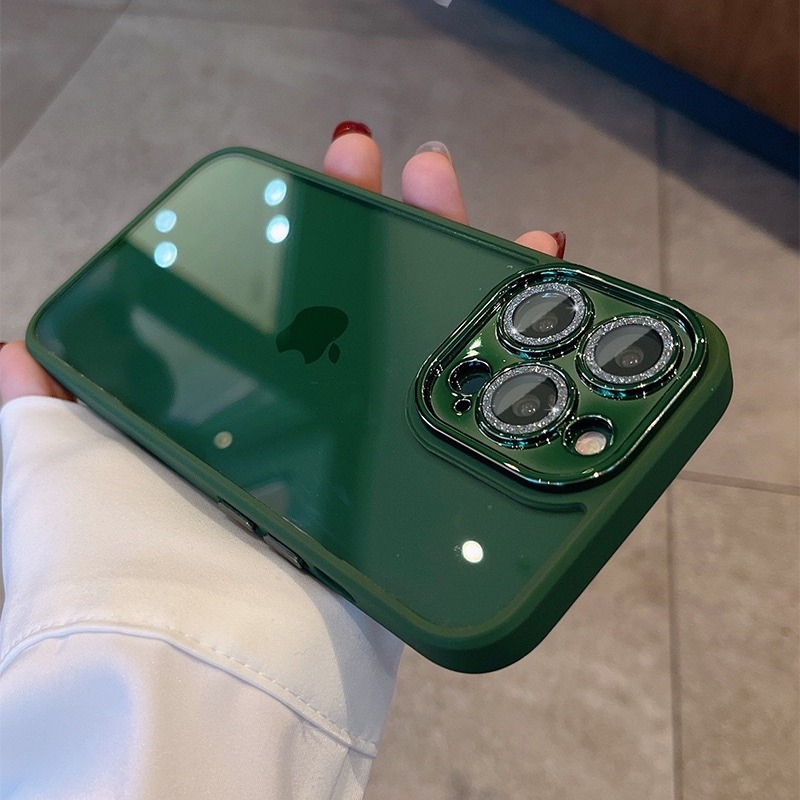 Metal glitter lente IPhone14ProMax todo incluido apple 13PRO lente de la película de la caja del teléfono para IP12p