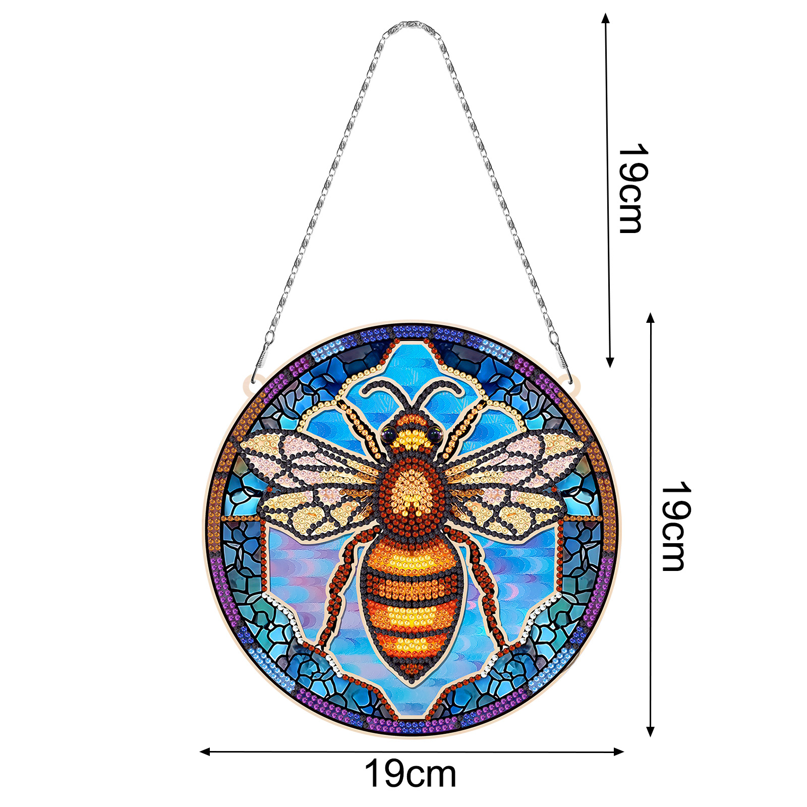 Pintura de diamantes DIY perimetral anillo de brillo decoración de pared en la puerta del restaurante nórdico colgante pintura al por mayor
